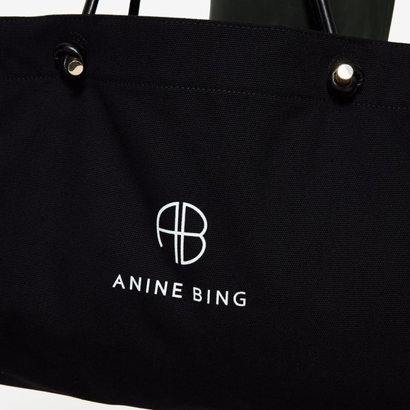 Anine Bing MEDIUM SAFFRON TOTE - Black - Picture 9 of 10